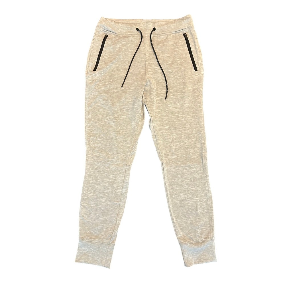 American Eagle Active 24/7 Joggers Small Gray Space Dye Zipper Pockets 1535